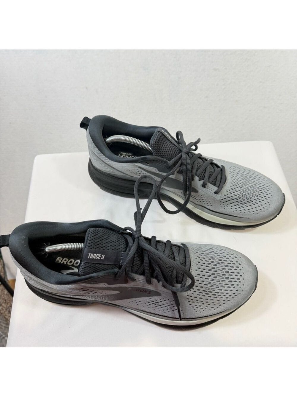 Brooks Trace 3 Mens Sz 13 Medium D Grey Running Shoes Sneakers 1104121D049 - Picture 4 of 8
